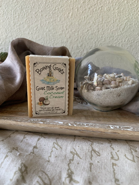 Goat Milk Soap - Coconut Cream - Lunar Dragonfly