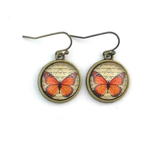 Monarch Butterfly Earrings - Lunar Dragonfly