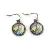 Vintage Canary and Lilac Earrings - Lunar Dragonfly